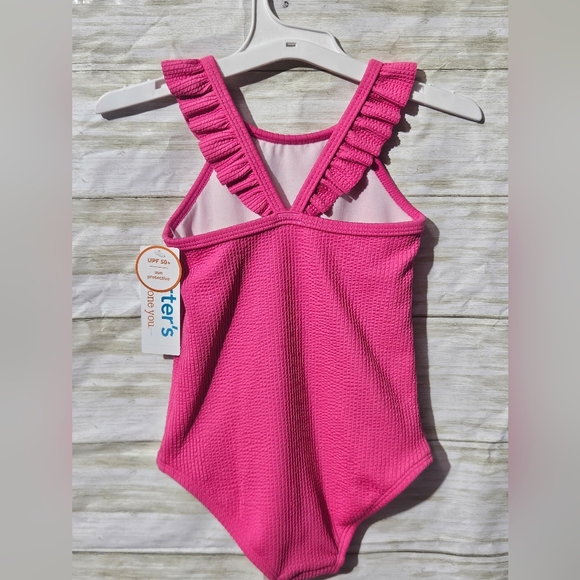 Carter's  solid pink girls bathing suit - Picture 7 of 8